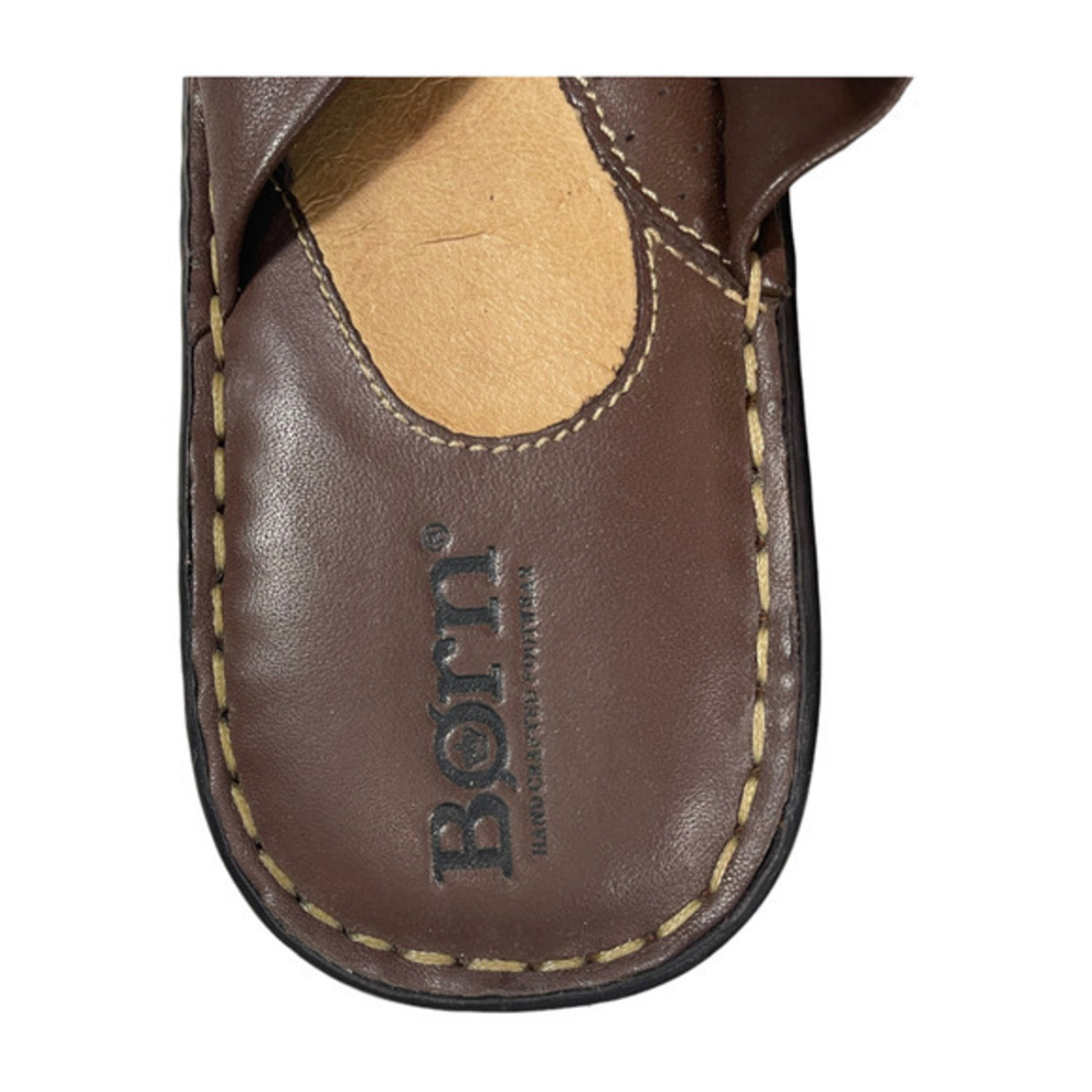 Born Sandals Size 9 Brown & Tan Flip Flop Wedge - Picture 5 of 6
